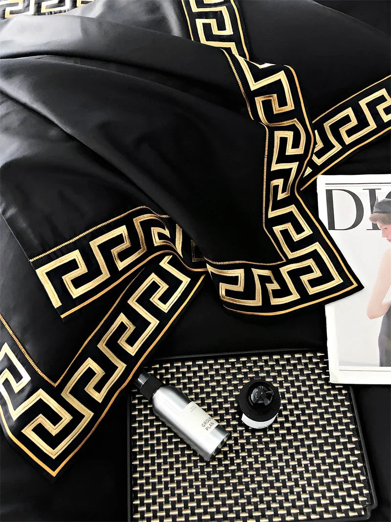 Gold Embroidery Duvet Set