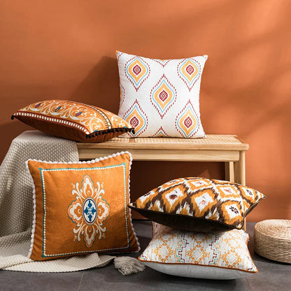 DecorBites™ Abstract Geometric Printed Cushion Cover 45x45cm for Home Decor
