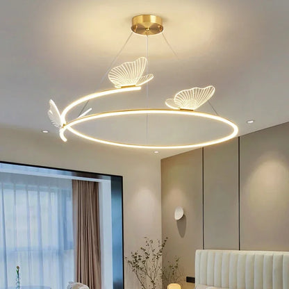 DecorBites™ Butterfly Design Ceiling Chandelier: Modern Minimalist Pendant Lamp for Home Decor