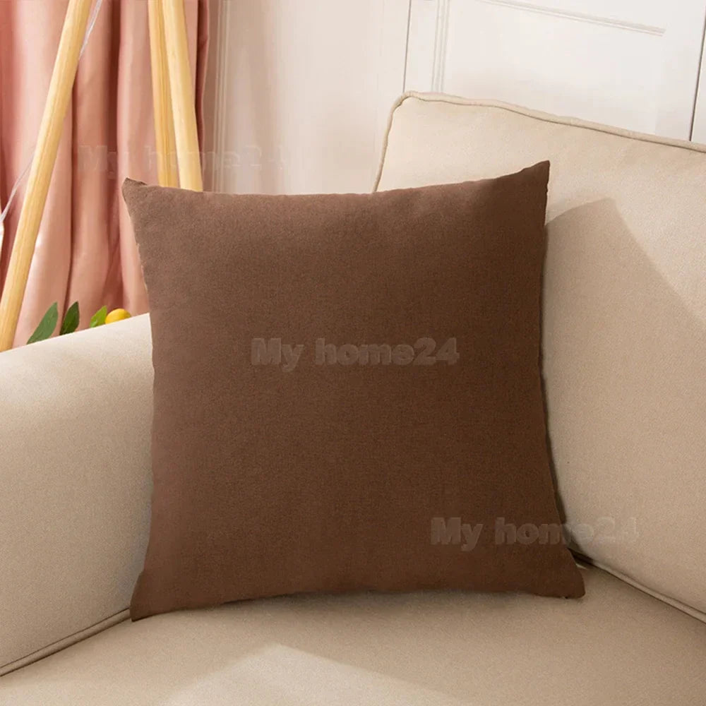 DecorBites™ Cotton Linen Pillow Cover Set for Home Decor - Plain Cushion Covers