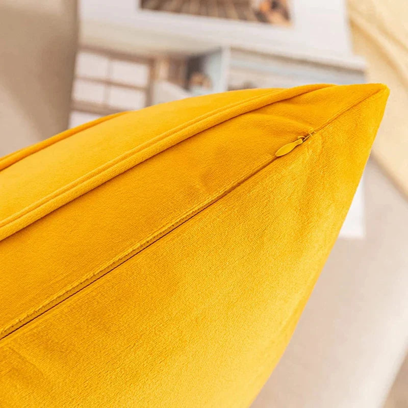DecorBites™ Knit Short Wool Velvet Plush Pillowcase for Sofa Couch Bedroom