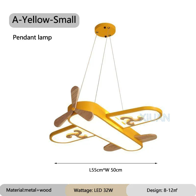 Metal Airplane Pendant Light