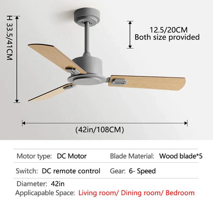 DecorBites™ 56-Inch Black Industrial Style Ceiling Fan with Remote Control for Indoor Use