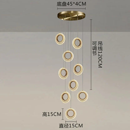 DecorBites™ Crystal LED Chandelier: Modern Gold Kitchen Lighting, Simple Elegant Design.