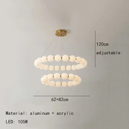 DecorBites™ LED Acrylic Chandelier for Living Room Bedroom Hall Pendant Lamps