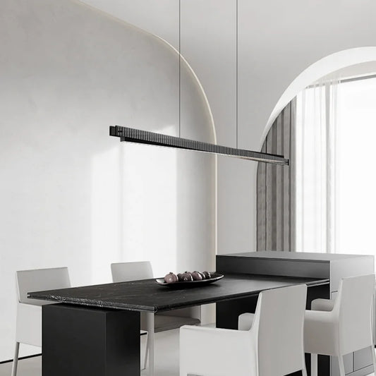 DecorBites™ Bar Shape Glass & Aluminum Chandelier: High-end Nordic Pendant Light for Luxury Ambiance