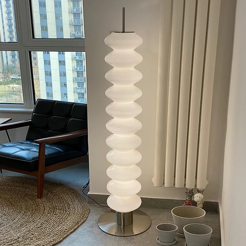 Amber Glass Gourd Floor Lamp H155cm Nordic