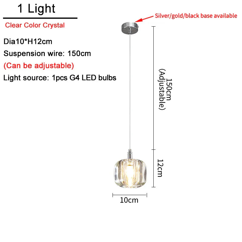 DecorBites™ Crystal LED Ceiling Chandelier for Living Room, Bedroom, Dining, and Kitchen