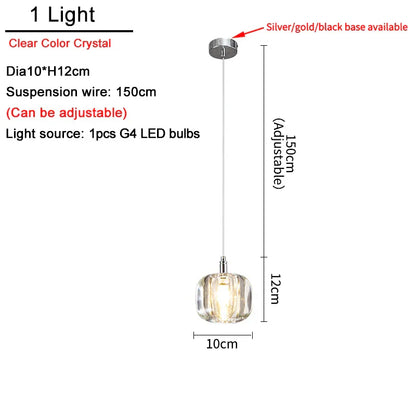 DecorBites™ Crystal LED Ceiling Chandelier for Living Room, Bedroom, Dining, and Kitchen