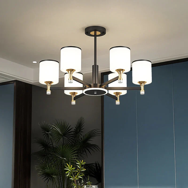 DecorBites™ Glass Chandelier: Nordic Modern LED Hanging Light for Living Room and Bedroom