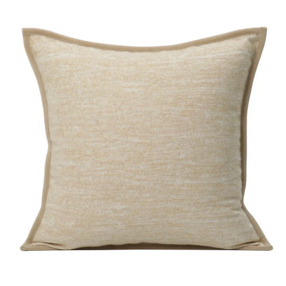 DecorBites™ Geometric Brown Leather Splicing Throw Pillow Cover 45x45cm Luxe Square Cushion Case