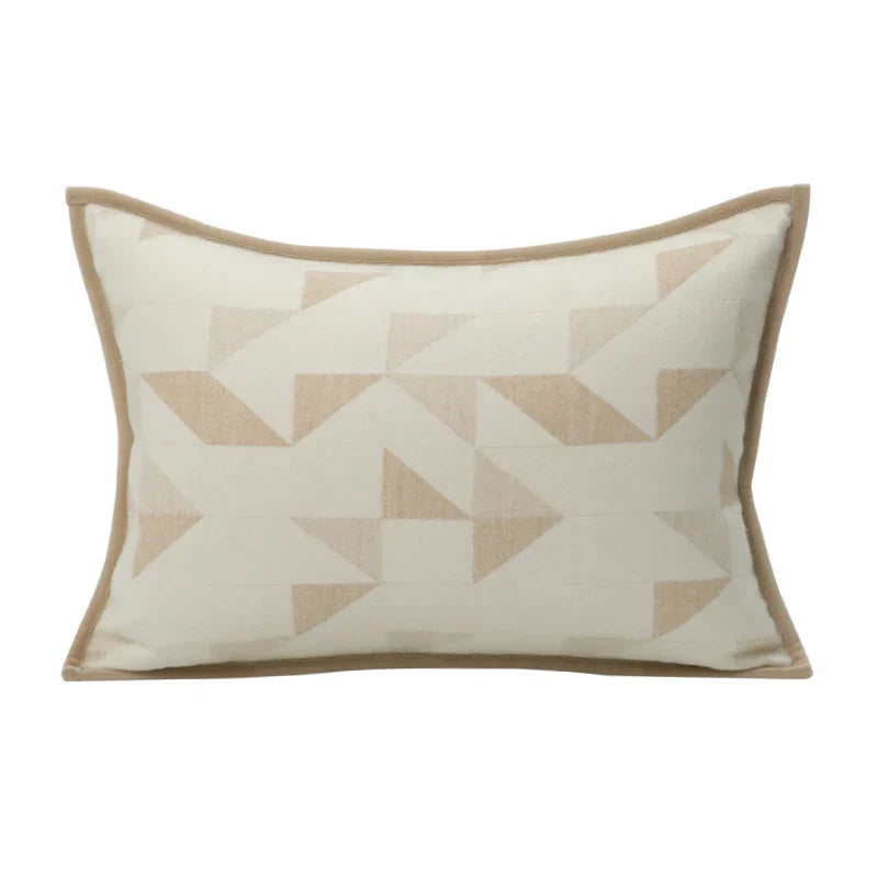 DecorBites™ Geometric Brown Leather Splicing Throw Pillow Cover 45x45cm Luxe Square Cushion Case