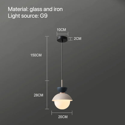 DecorBites™ Glass Ball Pendant Lamp: Modern Nordic Light Fixture for Home Decor, Kitchen, Dining, Bedroom