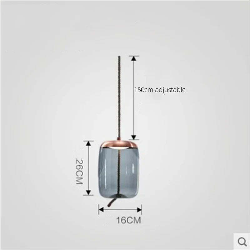 DecorBites™ Glass LED Chandeliers for Living Room Bedroom Kitchen Pendant Lamp