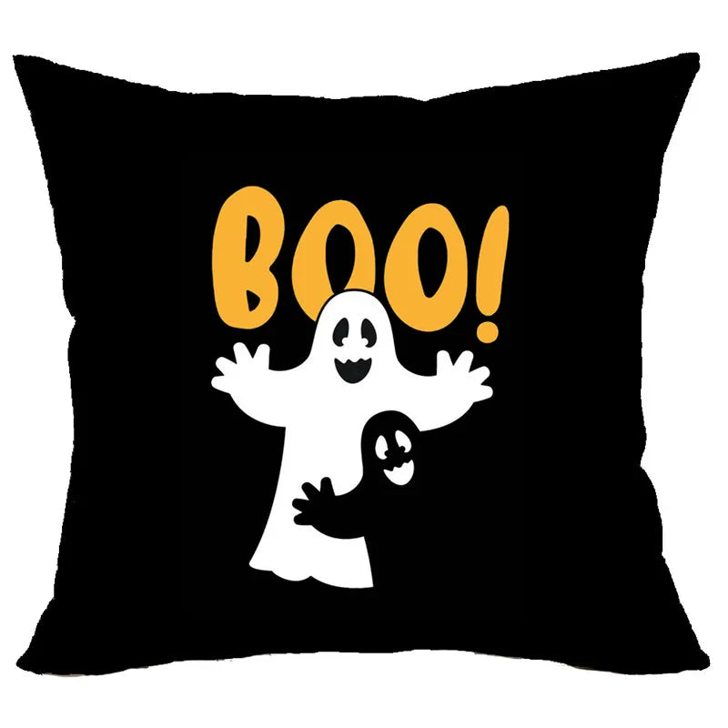Linen Trick Treat Cushion Cover