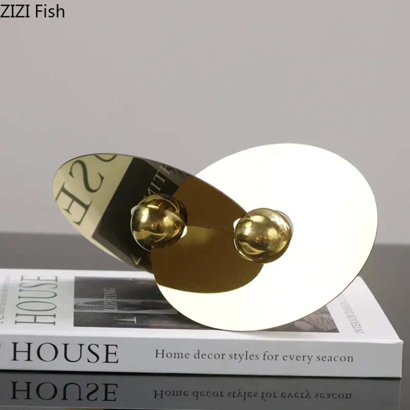 DecorBites™ Geometric Circle Sculpture: Modern Metal Desk Ornament for Room Aesthetic