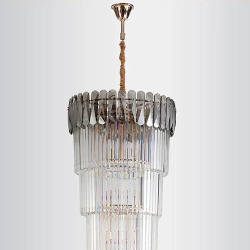 DecorBites™ Crystal LED Pendant Chandelier: Stylish Lighting for Home Decor & Elegant Spaces.
