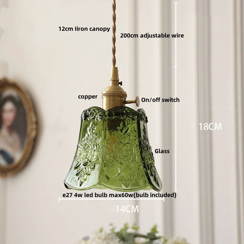 DecorBites™ Copper Glass LED Pendant Lamp: Modern Nordic Kitchen Dining Room Lighting