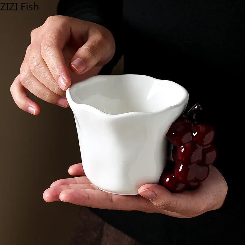 DecorBites™ Fun Fruits Ceramic Mug Lemon/grape Dining Coffee Afternoon Tea Cup