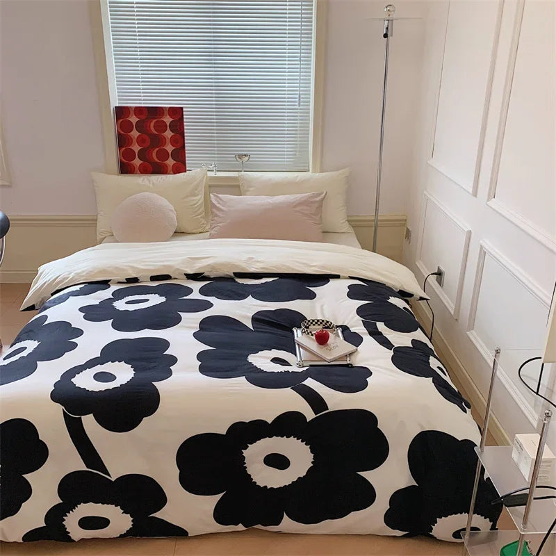 Floral Cotton Satin Comforter