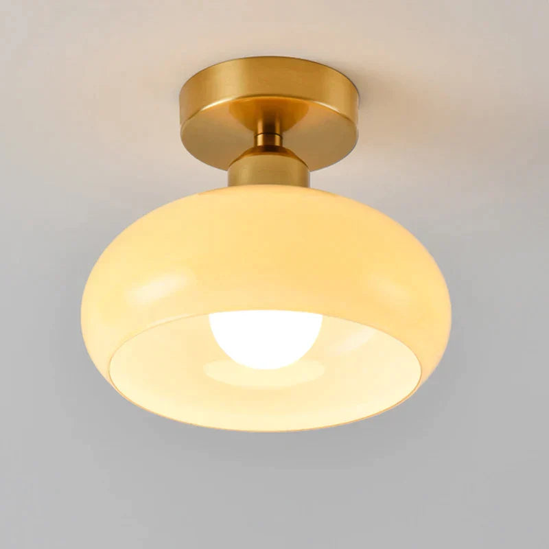 Gold LED Tricolor Ceiling Fixture For Hotels