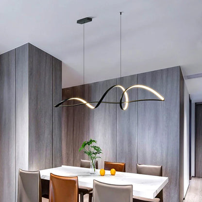 Modern Linear Acrylic Pendant Light in Gold or White