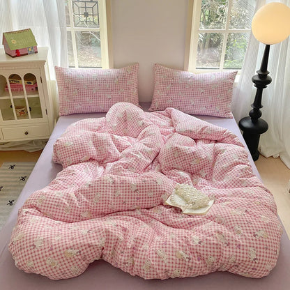 DecorBites™ Double-Layer Cotton Bedding Set - High-Quality, Ultra Soft Quilt Set