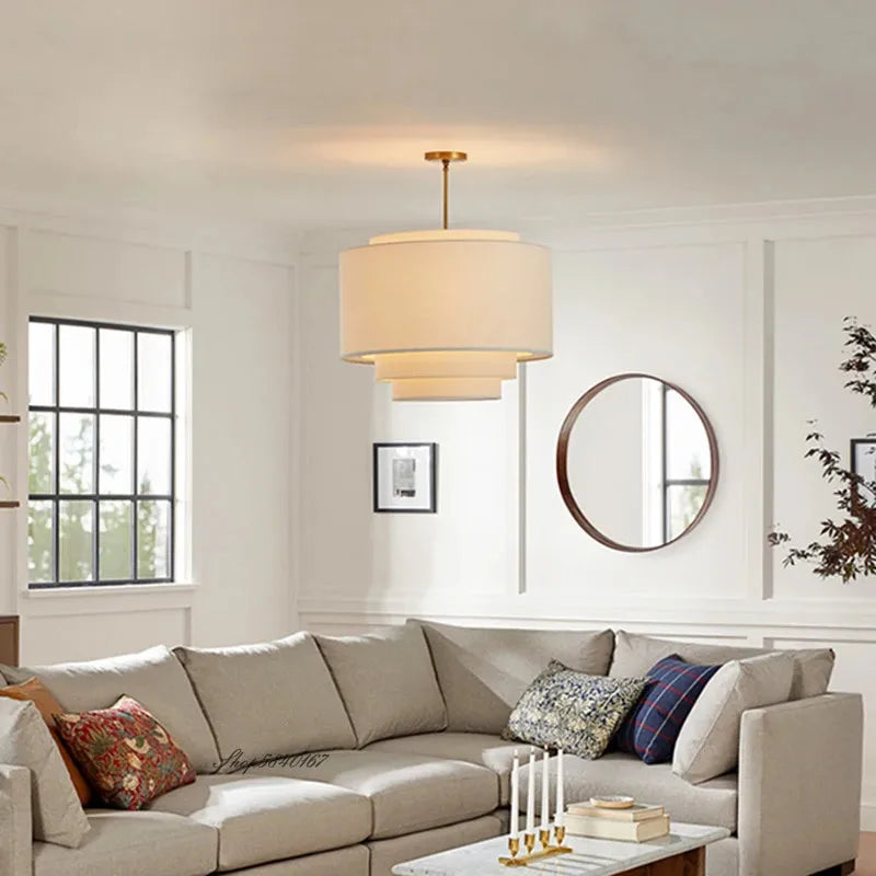 Fabric Tiered Pendant Lamp