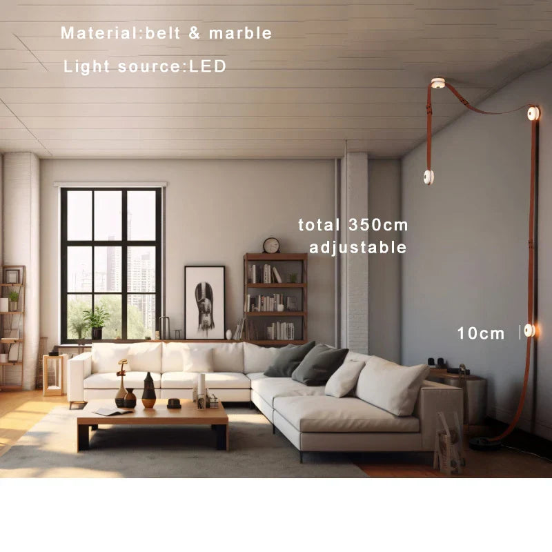 Leather Marble Dimmable Pendant