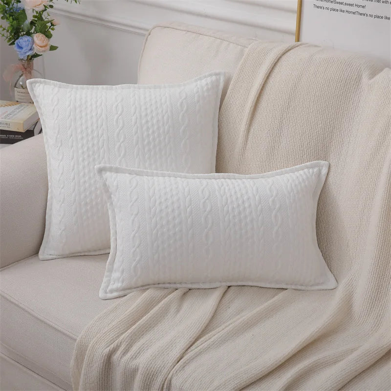 Cotton Pompom Cushion Cover