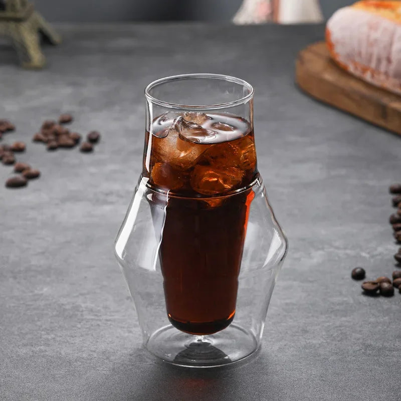 DecorBites™ Latte Double Bottom Cup - Heat Resistant Glass Coffee Tea Tableware