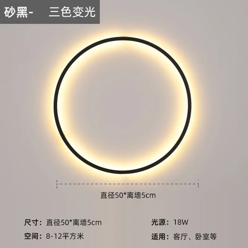 DecorBites™ LED Wall Circle Lights for Bedroom Living Room Aisle Stairway