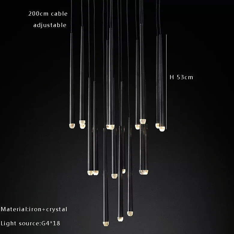 DecorBites™ Crystal Water Drop Ceiling Chandelier for Classic Living Room Decor