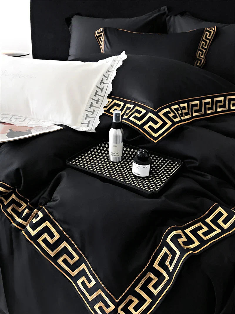 Gold Embroidery Duvet Set
