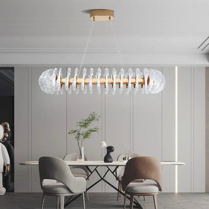 DecorBites™ Coral Flower Crystal Chandelier: Modern Luxury LED Pendant Lighting for Home