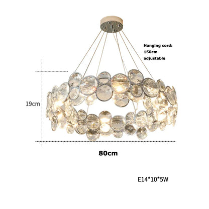 DecorBites™ Crystal Magic Ring Pendant Light for Dinning Room