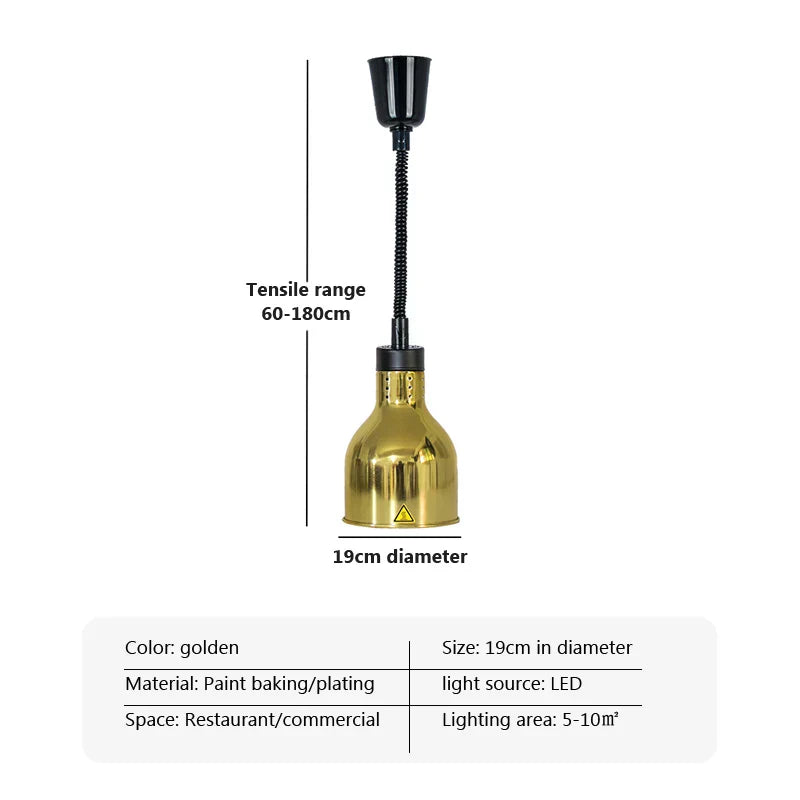 DecorBites™ Electric Telescopic Food Heat Lamp for Kitchen Fixtures & Restaurants