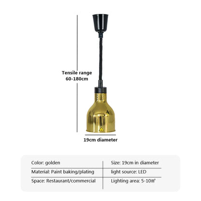 DecorBites™ Electric Telescopic Food Heat Lamp for Kitchen Fixtures & Restaurants