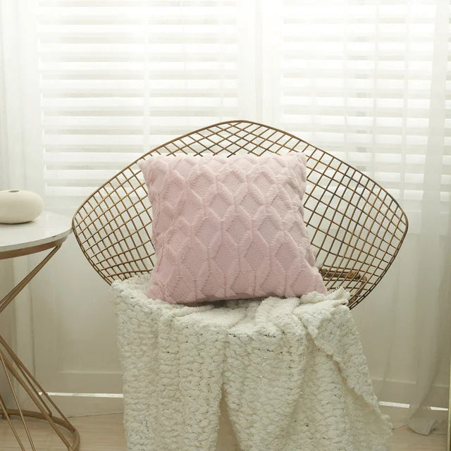 DecorBites™ Diamond Solid Embroidery Cushion Cover - Modern Home Decor
