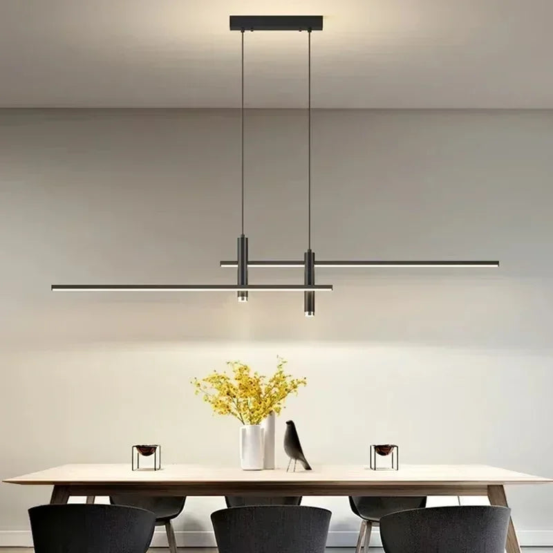 Modern Black or Gold Dimmable LED Pendant Light
