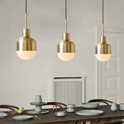 Gold Iron Pendant Lamp With Plated Metal Finish