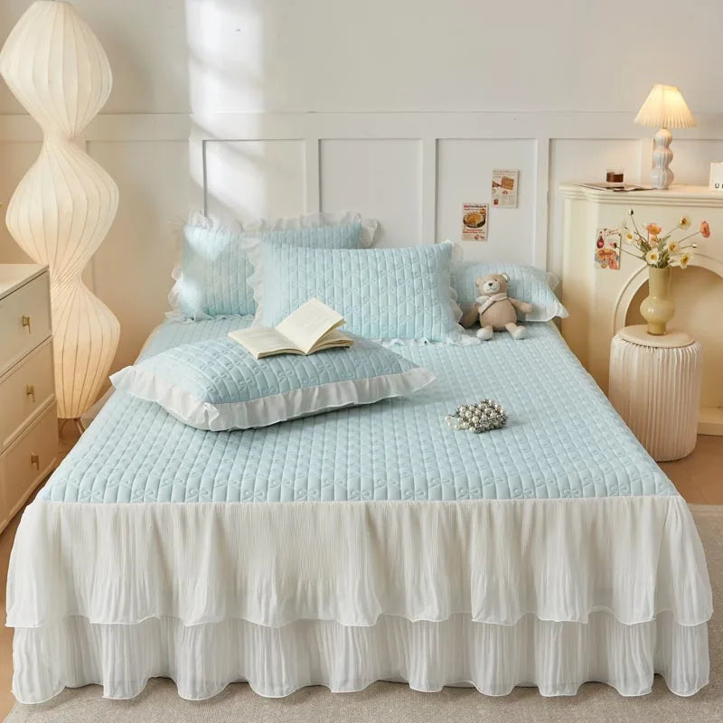 Cooling Ruffles Bed Skirt Set
