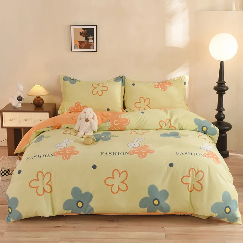 DecorBites™ Cotton Thickened Bedding Set - Single/Double Size, High Quality, Warm & Soft.