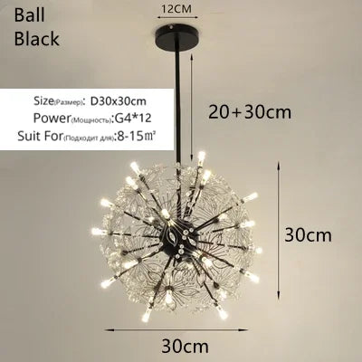 DecorBites™ Crystal Bionic Petals Chandelier for Living Dining Bedroom Hall Hotel Decor