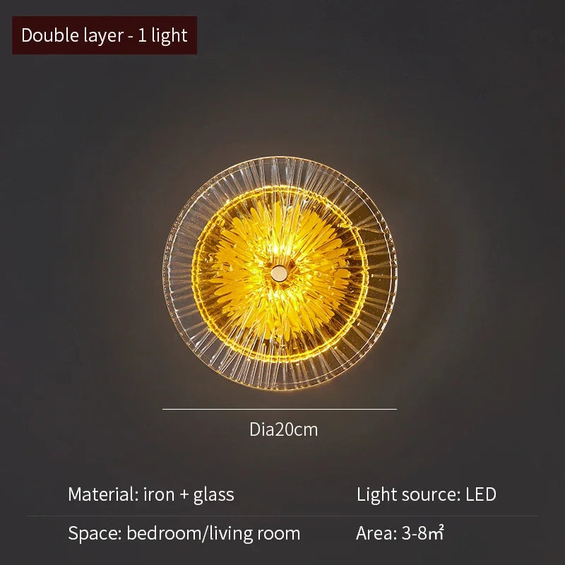 DecorBites™ Crystal Wall Lamp for TV Background Bedroom LED Sconces- Living Room Aisle.