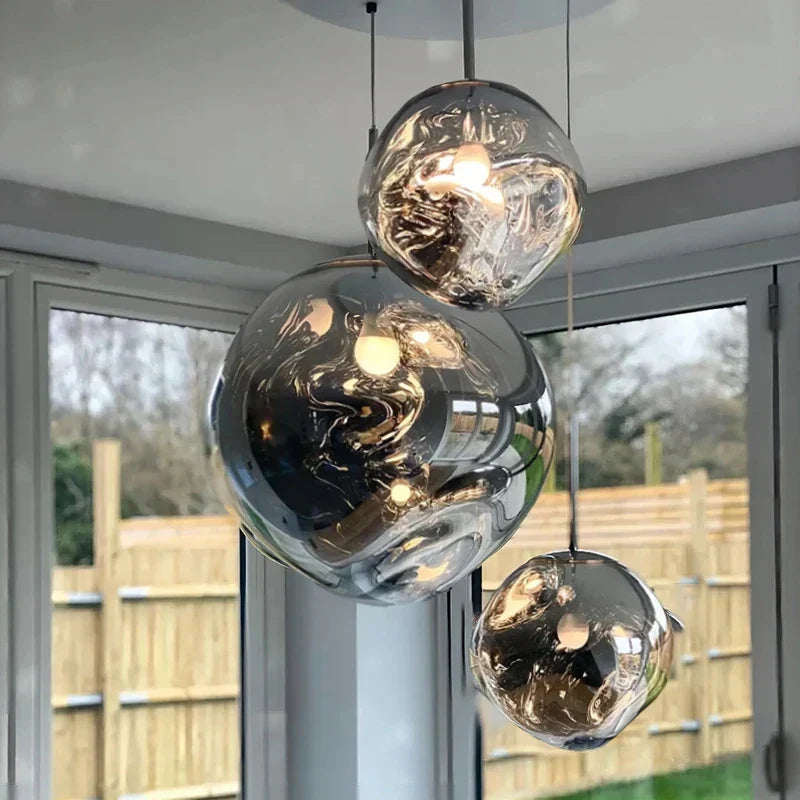 DecorBites™ Glass Lava Pendant Lights: Modern Nordic Loft LED Ceiling Hanging Lamp Fixture