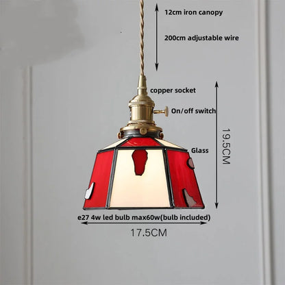 DecorBites™ Gray Glass LED Pendant Light Fixture with Adjustable Hang Lamp