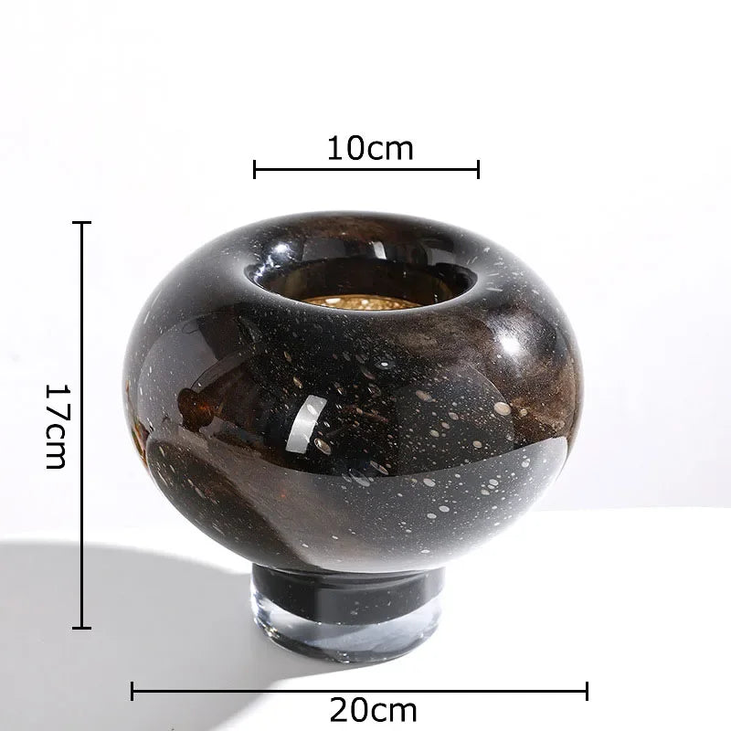 Gradient Circle Glass Vase