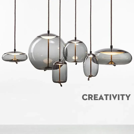 DecorBites™ Glass Knot Pendant Chandelier Light for Bedroom Kitchen Dining Room