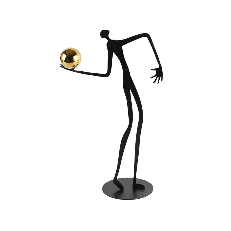 Gold Figure Metal Sculpture